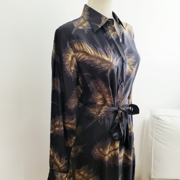 Craig Taylor Shirt Dress / Belted / Tagged Size Large - Picture 4 of 6
